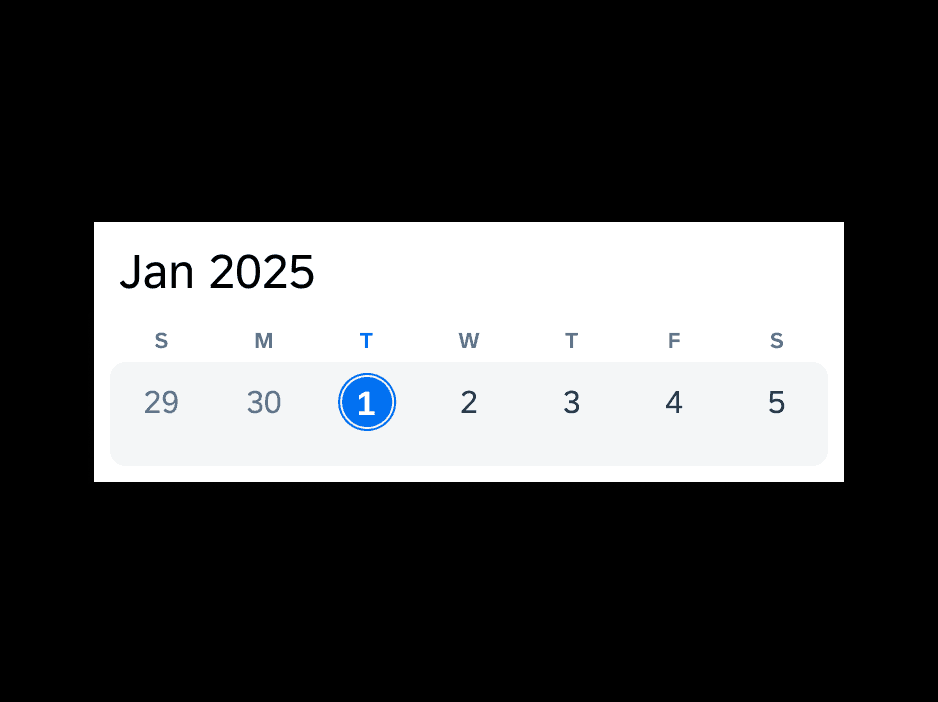 A modern calendar component for selecting dates